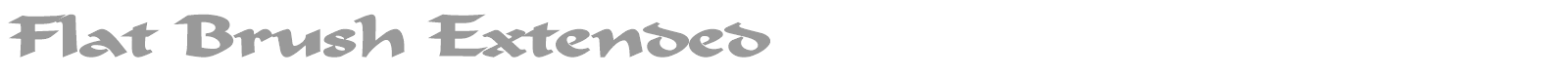 Flat Brush Extended font preview